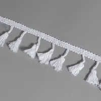 Тесьма декоративная &laquo;Бахрома&raquo;, 45 мм, 10&plusmn;1 м, белая