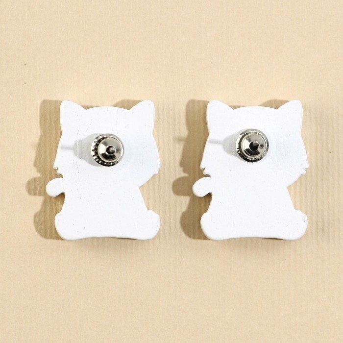 Серьги «Котик» гвоздики, 6х9 см Серьги «Котик» гвоздики, 6х9 см