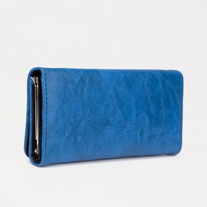 Кошелёк женский на магните, цвет синий