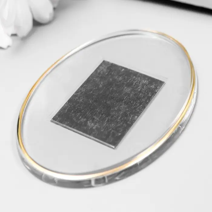 Заготовка акрилового магнита 8,5х6,3 см овал прозрачный (набор 2 детали+пакет) Заготовка акрилового магнита 8,5х6,3 см овал прозрачный (набор 2 детали+пакет)