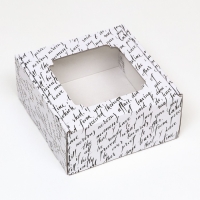Коробка самосборная, с окном, "Письмо" 19 х 19 х 9 см