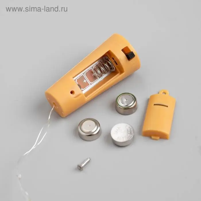 Гирлянда «Нить» 2 м роса с пробкой, IP20, серебристая нить, 20 LED, батарейки LR44х3 (в комплекте), свечение мульти