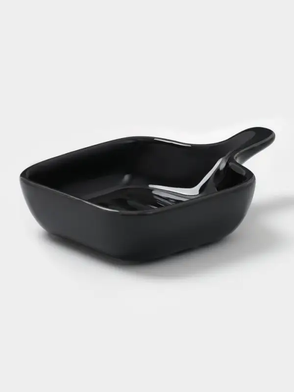 Набор соусников с ручкой Набор соусников с ручкой "Сковорода", 4 шт 10 х7 х 2,2 см, цвет черный