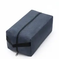 Сумка для обуви на молнии, 32&times;17&times;8 см, с ручкой, синяя