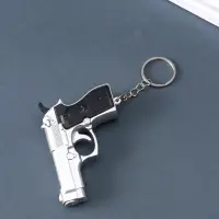 Фонарик - лазер брелок для ключей на кольце &laquo;Пистолет&raquo;, 2 режима, 7&times;5&times;1.7 см