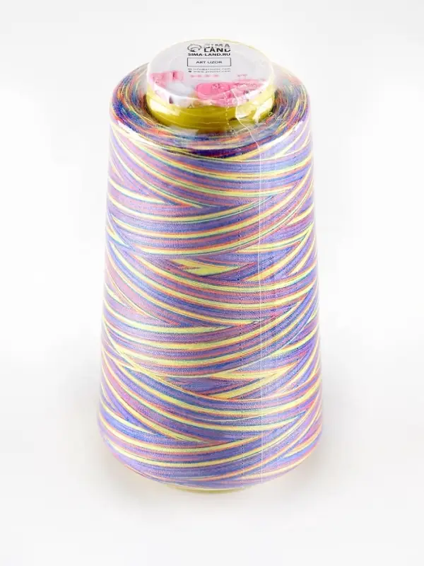 Нитки мультиколор, 2700 м, 40/2, полиэстер, разноцветные