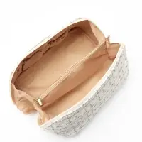 Косметичка на молнии, с ручкой, 23&times;10&times;10 см, белая