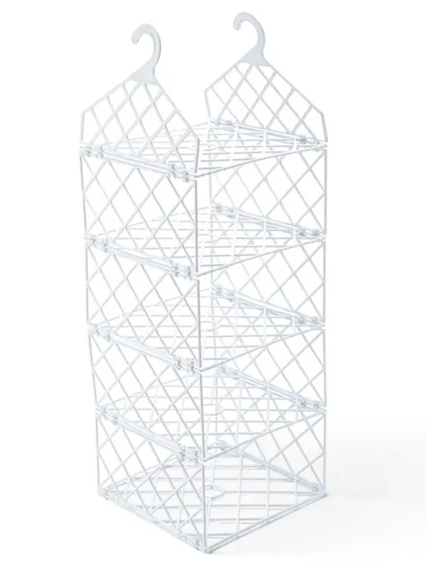 Вешалка - полка, 80&times;29&times;29 см, 4 маленькие полки, белая