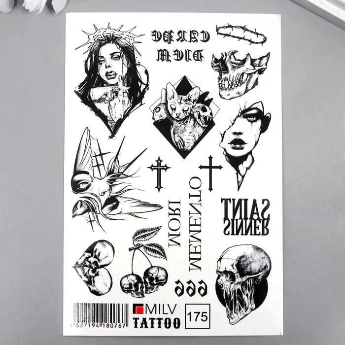 Татуировка на тело Татуировка на тело "Готические" 10х15 см