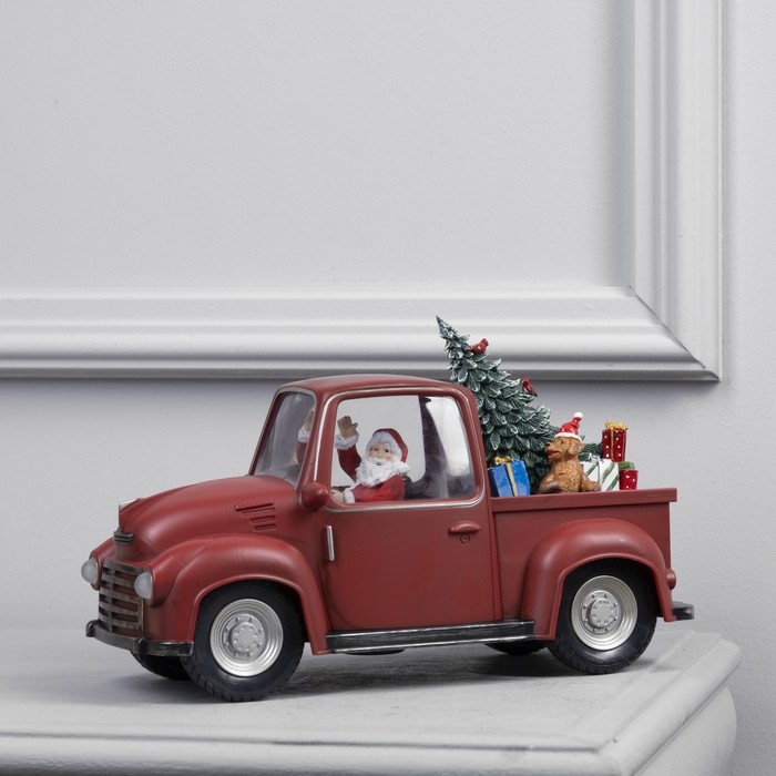 Светодиодная фигура «Машина с подарками» 28 × 18.5 × 12 см, пластик, батарейки ААх3 (не в комплекте), USB, свечение тёплое белое Светодиодная фигура «Машина с подарками» 28 × 18.5 × 12 см, пластик, батарейки ААх3 (не в комплекте), USB, свечение тёплое белое