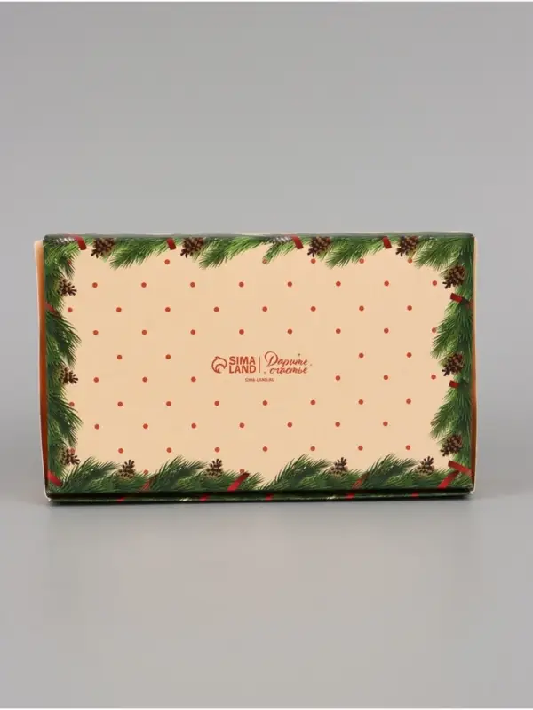 Коробка новогодняя складная &laquo;Праздничное настроение&raquo;, 20&times;12&times;4 см с окном