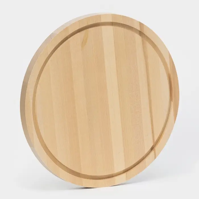 Доска разделочная круглая Доляна &laquo;Фортуна&raquo;, d=30 см, толщина 1.8 см, дерево берёза