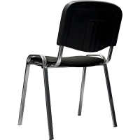 Стул КО_EChair Rio(ИЗО) РС01.00.10 к/з чер гладкая 201, каркас под хром