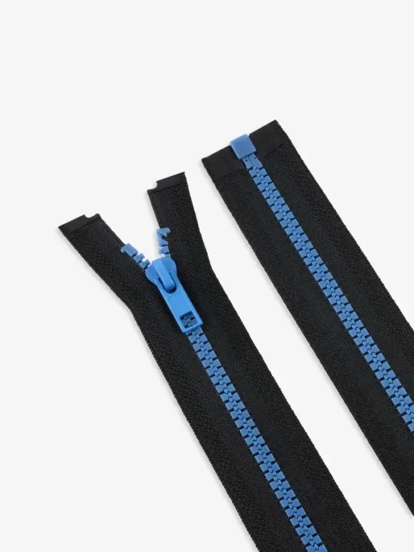 Молния &laquo;Трактор&raquo;, №5, разъёмная, замок автомат, 60 см, контрастные звенья, чёрная