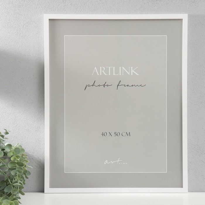 Фоторамка МДФ Фоторамка МДФ "Nina" 40x50 см, белый (пластиковый экран)