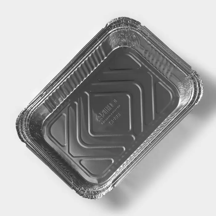 Форма из фольги для выпечки и запекания Доляна, 2 л, 25×18×6,5 см Форма из фольги для выпечки и запекания Доляна, 2 л, 25×18×6,5 см