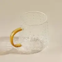 Кружка SL Home Wheat, 350 мл, 12&times;9&times;7.8 см, жёлтая ручка, стекло, прозрачная