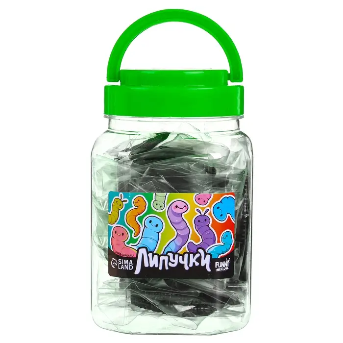 Липучка «Червячки», МИКС, в банке Липучка «Червячки», МИКС, в банке