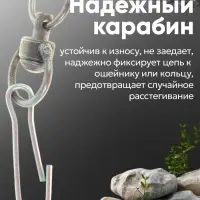 Цепь для привязи собак, 3 м, калибр 3&times;21 мм, черная