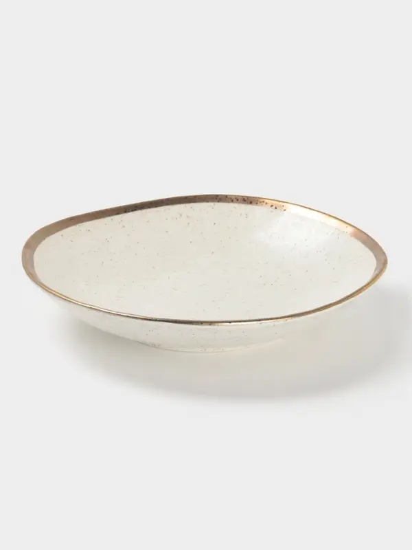 Блюдо фарфоровое сервировочное Magistro Poursephona, d=24 см, бежевый