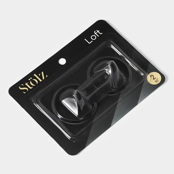 Крючки самоклеящиеся St&ouml;lz &laquo;Классика&raquo;, 2 шт., круг, 4.5&times;4.5&times;3 см, чёрные