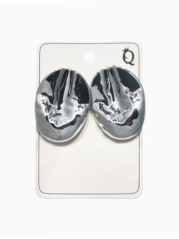 Серьги пластик &laquo;Кофейное зерно&raquo;, цвет серебро