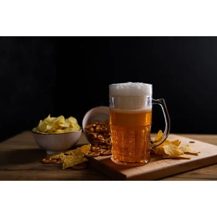 Пивная кружка, 450 мл, охлаждающая, пластик, прозрачная