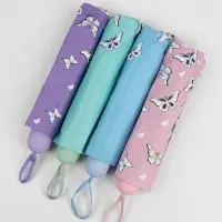 Зонт механический &laquo;Бабочки&raquo;, с проявляющимся рисунком, 4 сложения, 8 спиц, R=47/55 см, d=94 см, МИКС