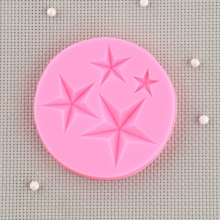 Молд для заливки Доляна «Звезда», силикон, d=8 см, розовый Молд для заливки Доляна «Звезда», силикон, d=8 см, розовый