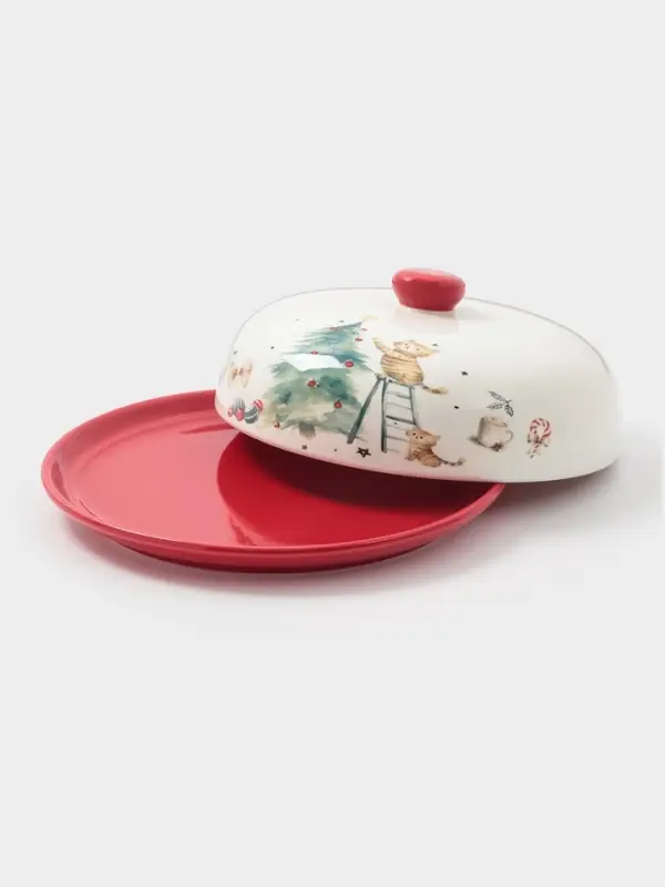 Блинница новогодняя Доляна «Волшебный праздник», 23.5×9.7 см, доломит, белая Блинница новогодняя Доляна «Волшебный праздник», 23.5×9.7 см, доломит, белая