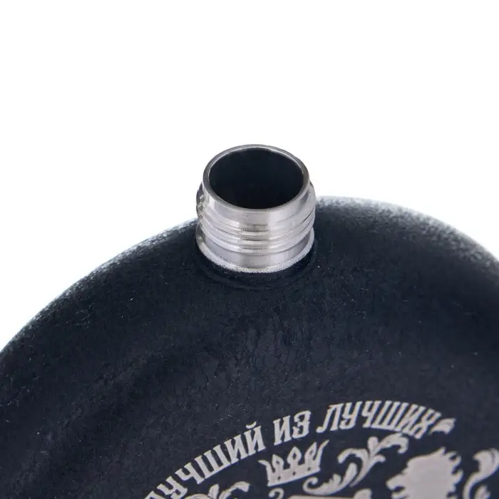 Фляжка &laquo;Мужик&raquo;, нержавеющая сталь, круглая, 150 мл, 5 oz