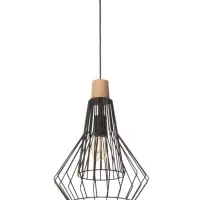 Светильник потолочный BayerLux &laquo;Крит&raquo;, 1&times;40 Вт, Е27, черный/коричневый, 30&times;30&times;42(142)см