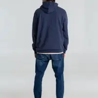 Толстовка с капюшоном унисекс Hoodie, синий меланж, размер XS
