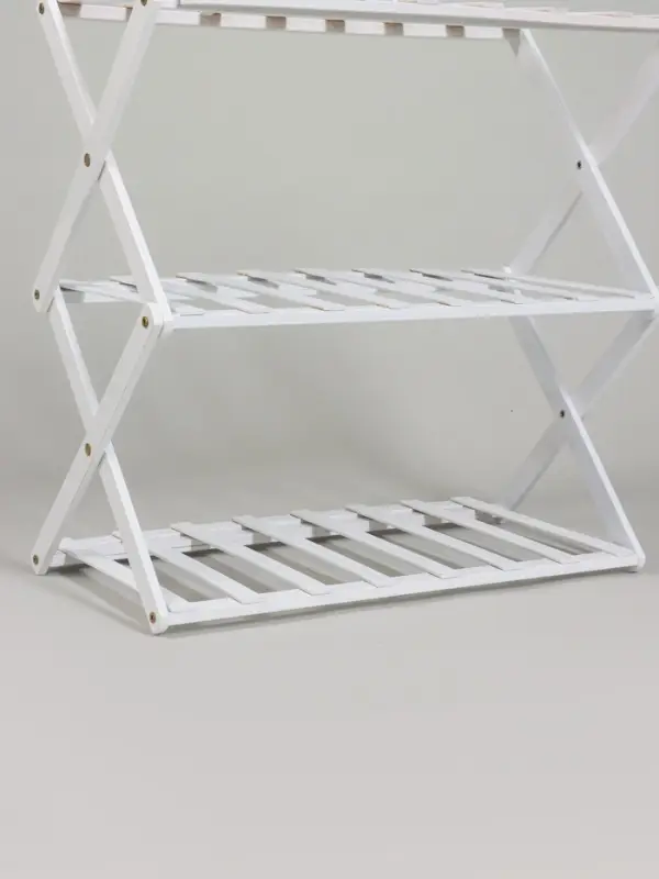 Подставка для цветов Greengo, 3 полки, 50&times;25&times;46 см, напольная, бамбук, белая