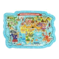 Пазл деревянный фигурный "Достопримечательности мира" Пазл деревянный фигурный "Достопримечательности мира"