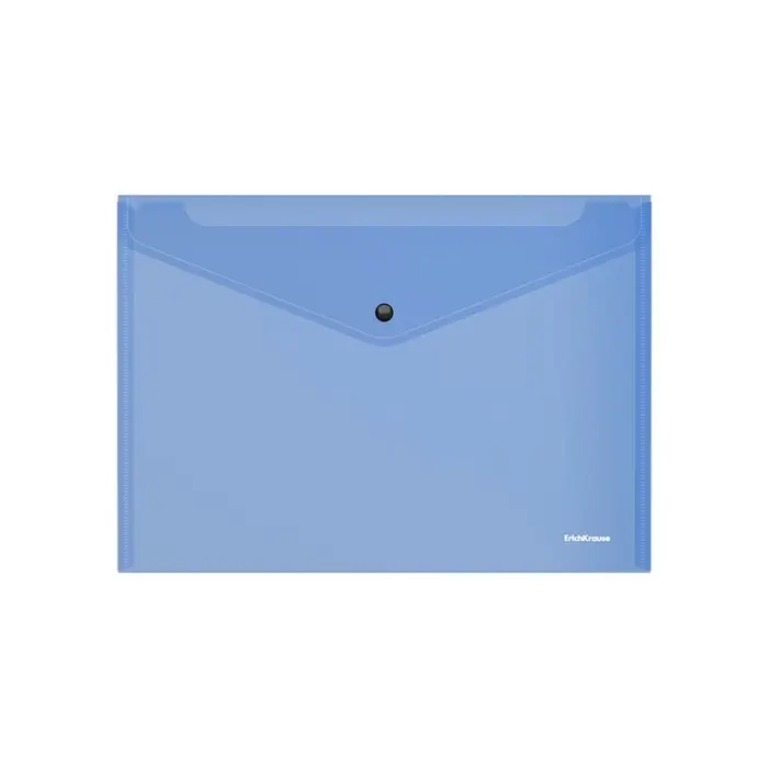 Папка-конверт на кнопке А4, 140 мкм, ErichKrause Fizzy Vivid, глянцевая, вмещает до 120 листов, полупрозрачная, микс