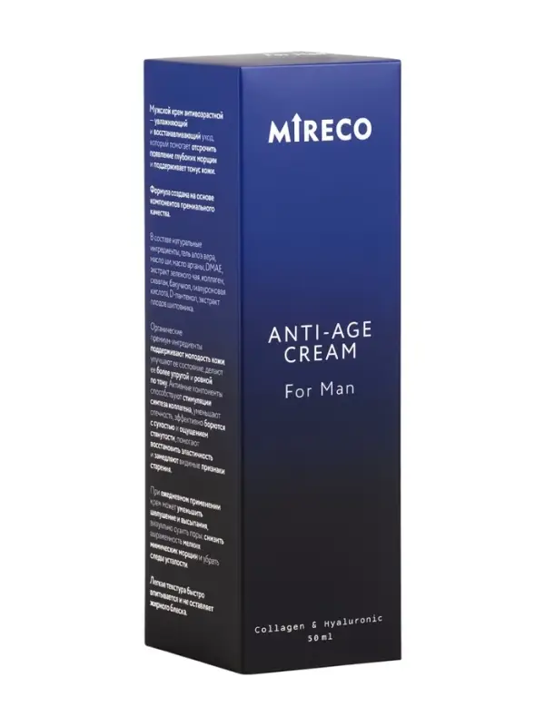 Крем для мужчин anti-age cream for man Mireco стекло, 50 мл