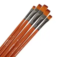 Набор кистей для рисования, синтетика, 5 штук: № 2, 4, 6, 8, 10, плоские, в блистере, международный размер