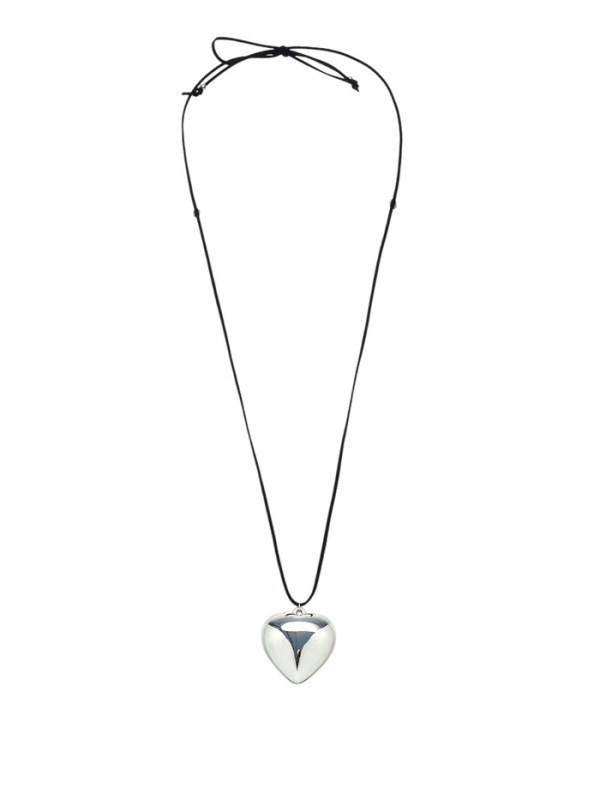 Портупея с кулоном «Сердечко» гладкое, трансформер, цвет серебро, 150 см