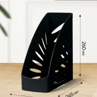 Лоток для бумаг Стамм &laquo;Тропик&raquo;, А4, вертикальный, 1 отделение, чёрный, ширина 110 мм