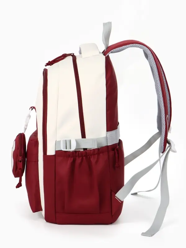 Рюкзак школьный, с кошельком, 4 кармана, 33&times;14&times;43 см, бордовый