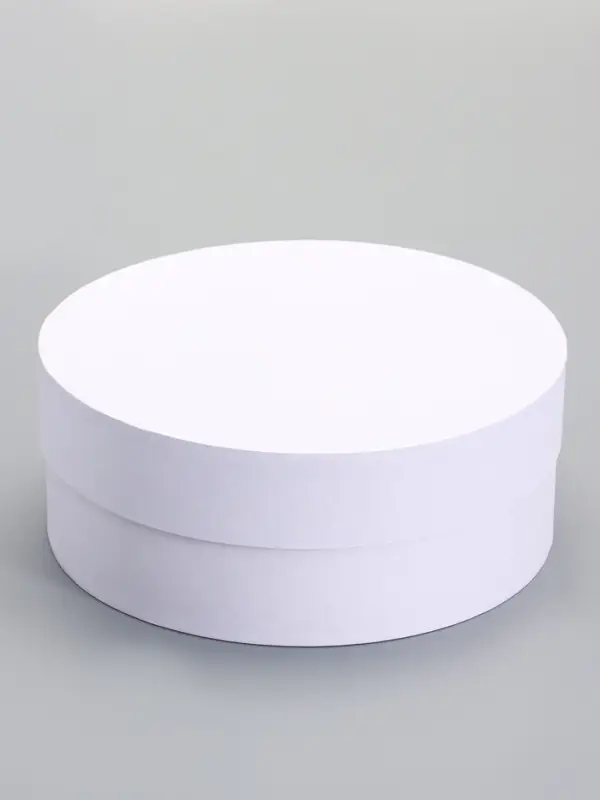 Коробка круглая подарочная белая, 20&times;8 см