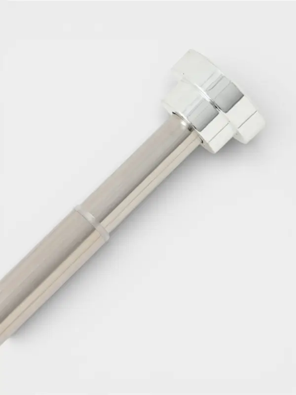 Карниз для ванной комнаты "Блеск" 116-220 см нержавеющая сталь, цвет хром