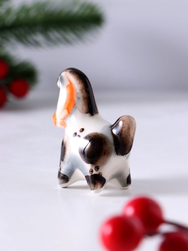 Сувенир Конь Дымка, 5х5,5х2,5 см, гжель, цвет Сувенир Конь Дымка, 5х5,5х2,5 см, гжель, цвет