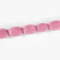 Тесьма декоративная с помпонами, 10 мм, 9.1&plusmn;0.5 м, розовый