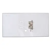 Папка-регистратор А4, 50 мм, ПВХ, тиснение &laquo;лен&raquo;, металлическая окантовка, карман на корешок, собранная, серая