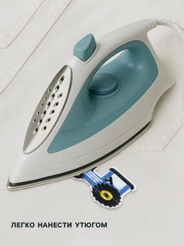 Термоаппликация «Трактор», 5.3×4.3 см, синяя Термоаппликация «Трактор», 5.3×4.3 см, синяя