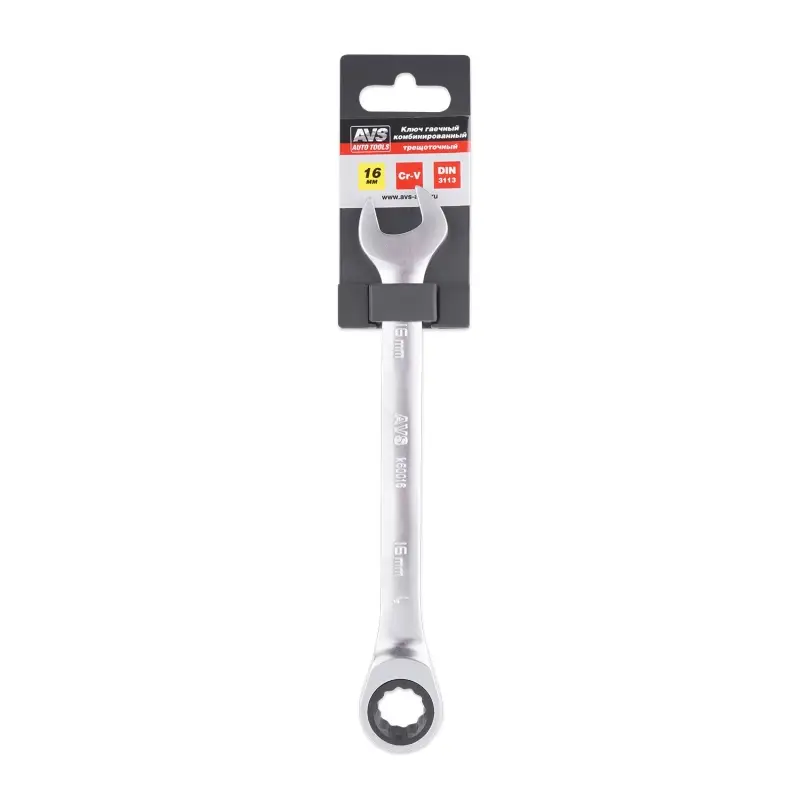 Ключ гаечный комбинированный трещоточный (16 мм) AVS K60016