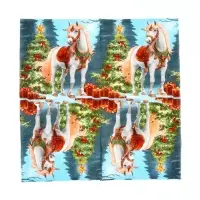 Салфетки бумажные New Line Fresco «Белая лошадь с ёлкой», 33х33 см, 3 слоя 20 листов