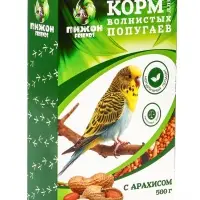 Корм &laquo;Пижон&raquo; для волнистых попугаев, с орехами, 500 г